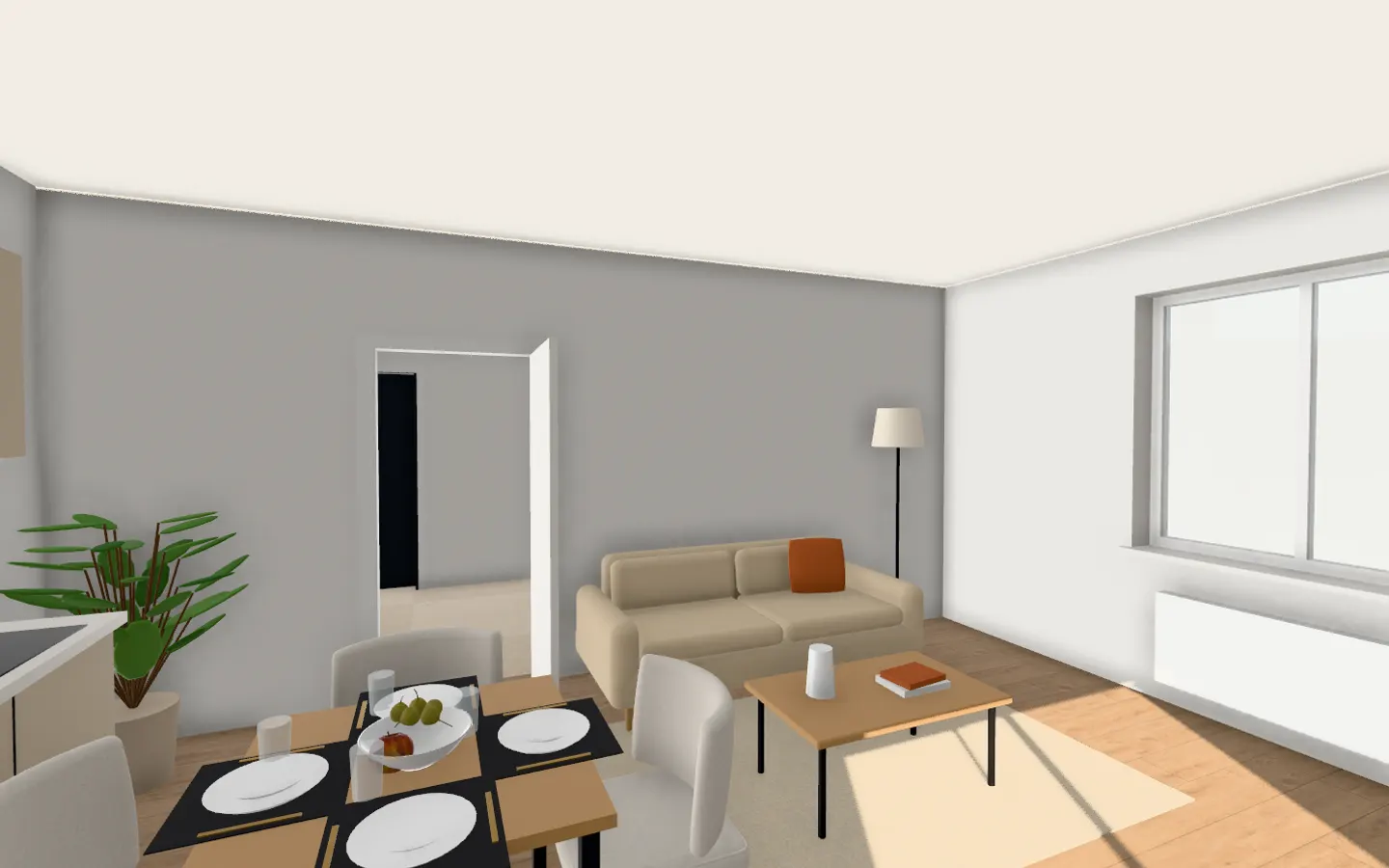The living room in the Travertine style