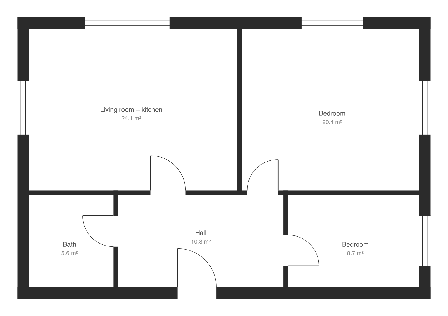 The 2D floor plan the model was made from